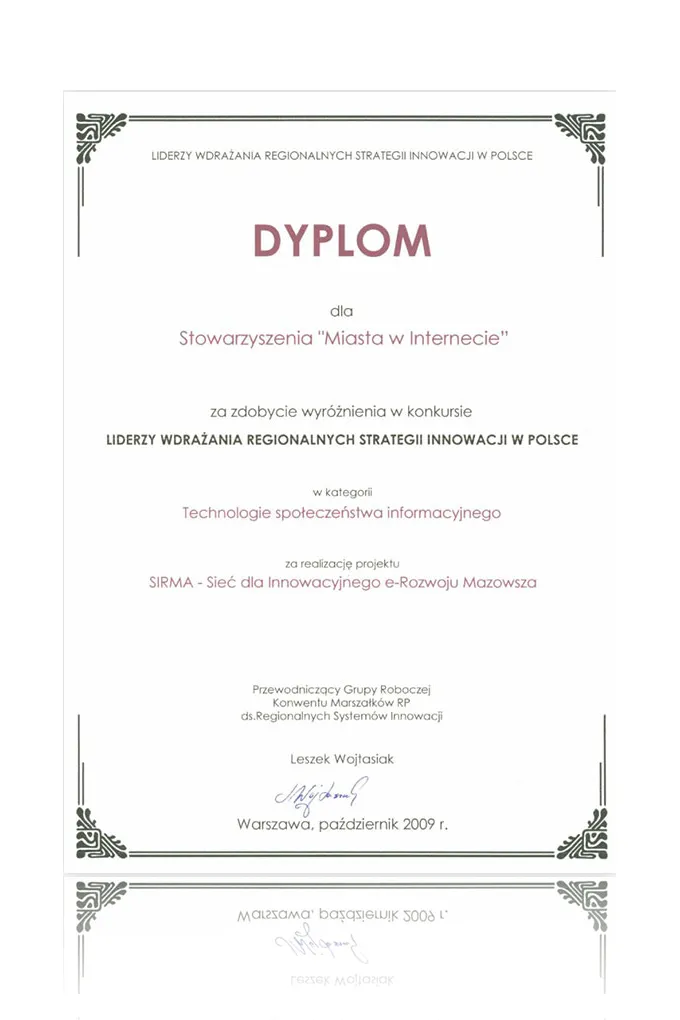 Liderzy Wdrażania Regionalnych Strategii Innowacji w Polsce